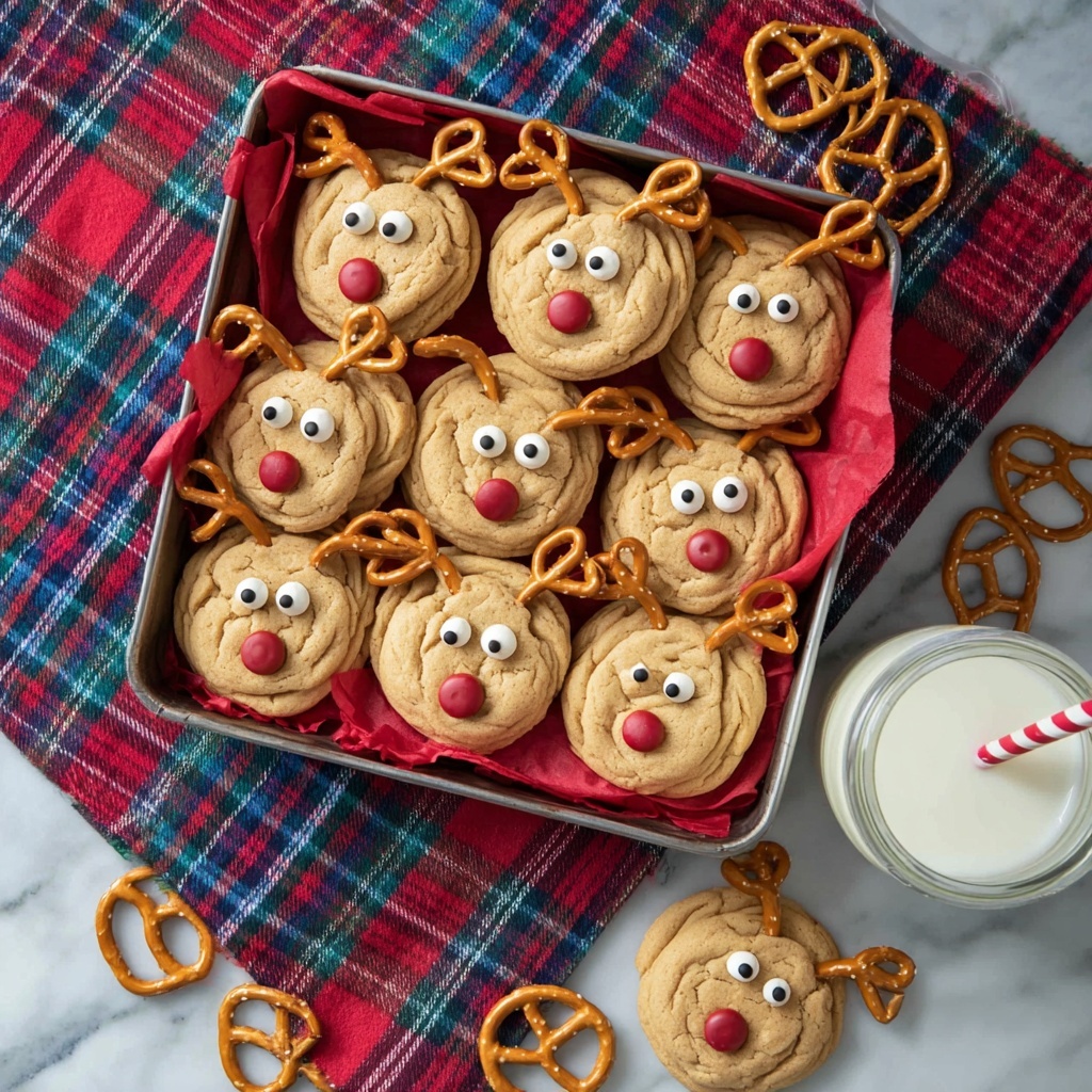 Peanut Butter Reindeer Cookies Recipe - Recipe Image