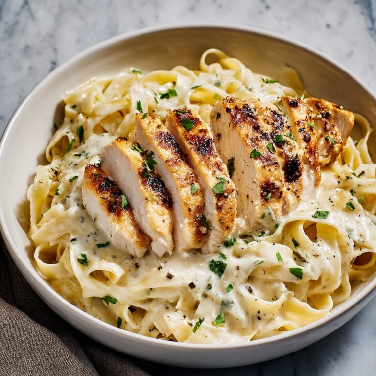 Skinny Low-Fat Chicken Fettuccine Alfredo Recipe