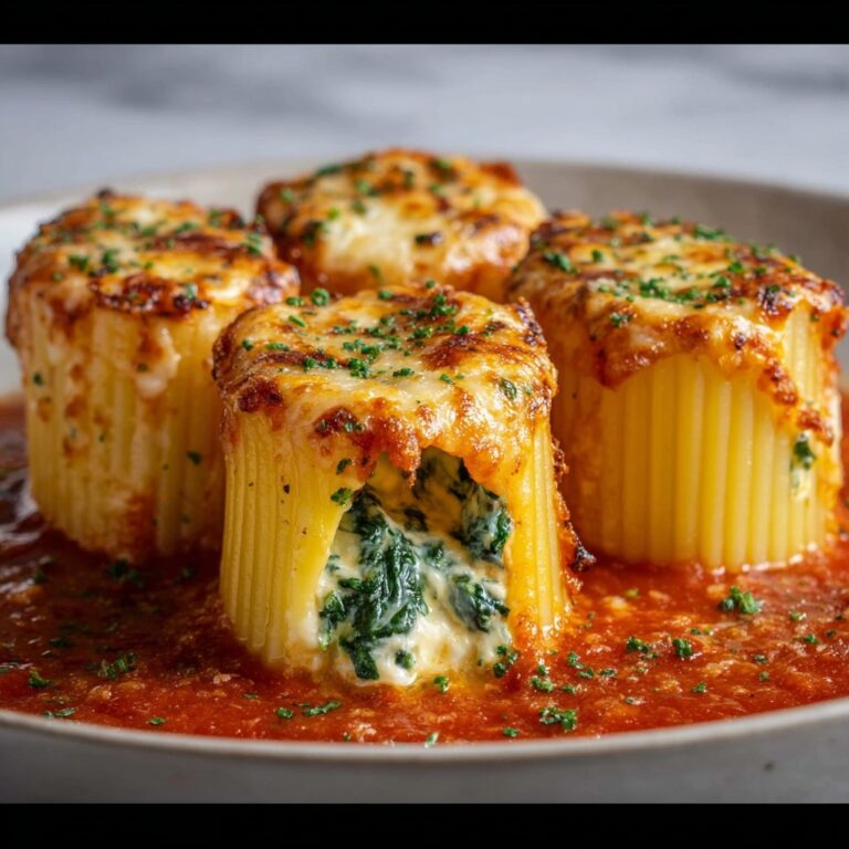 Shrimp and Spinach Stuffed Pasta Rolls with Roasted Red Pepper Cream Recipe