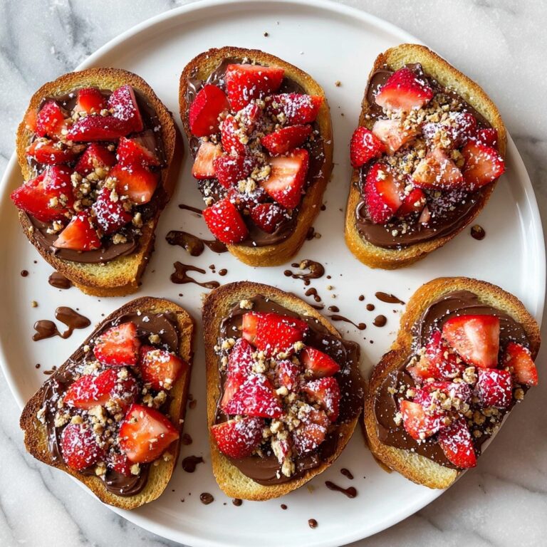 Chocolate Strawberry Bruschetta Dessert Recipe