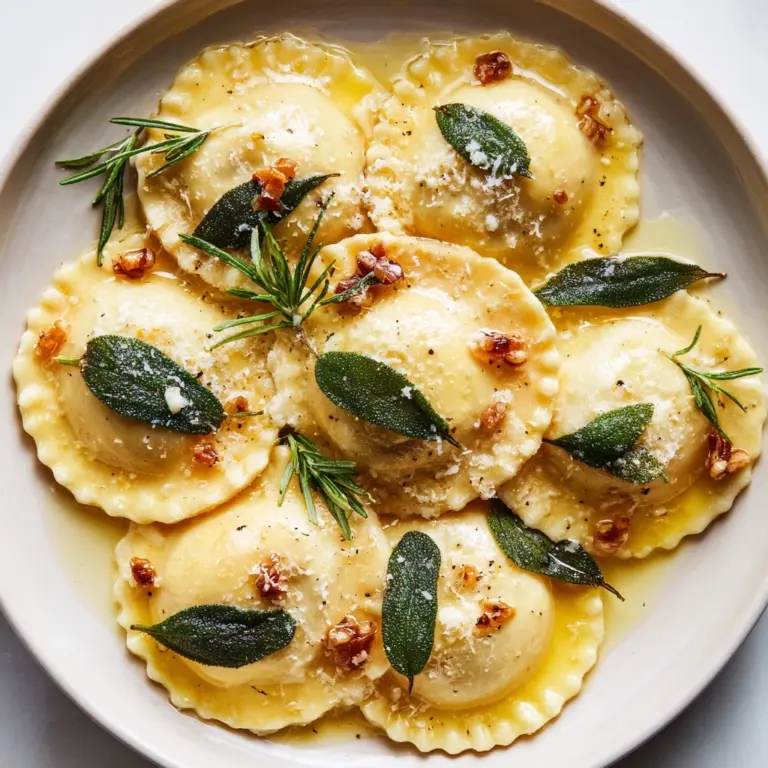Ravioli with Sage Butter Sauce Recipe