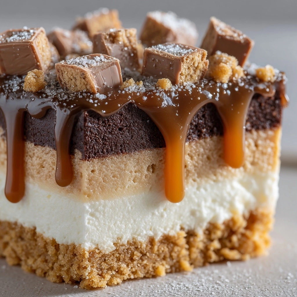 Butterfinger Caramel Cheesecake Bars Recipe - Recipe Image