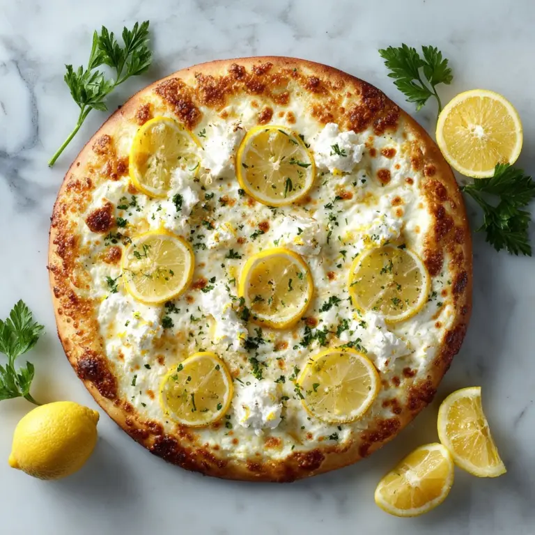 Lemon Pizza with Ricotta and Fresh Basil Recipe