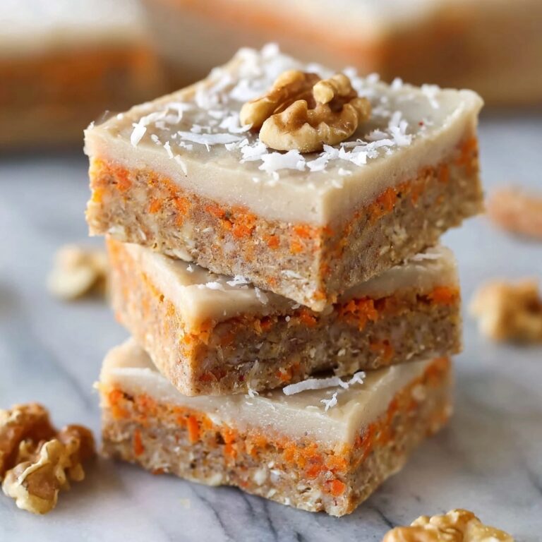 Healthy No-Bake Carrot Cake Breakfast Bars Recipe