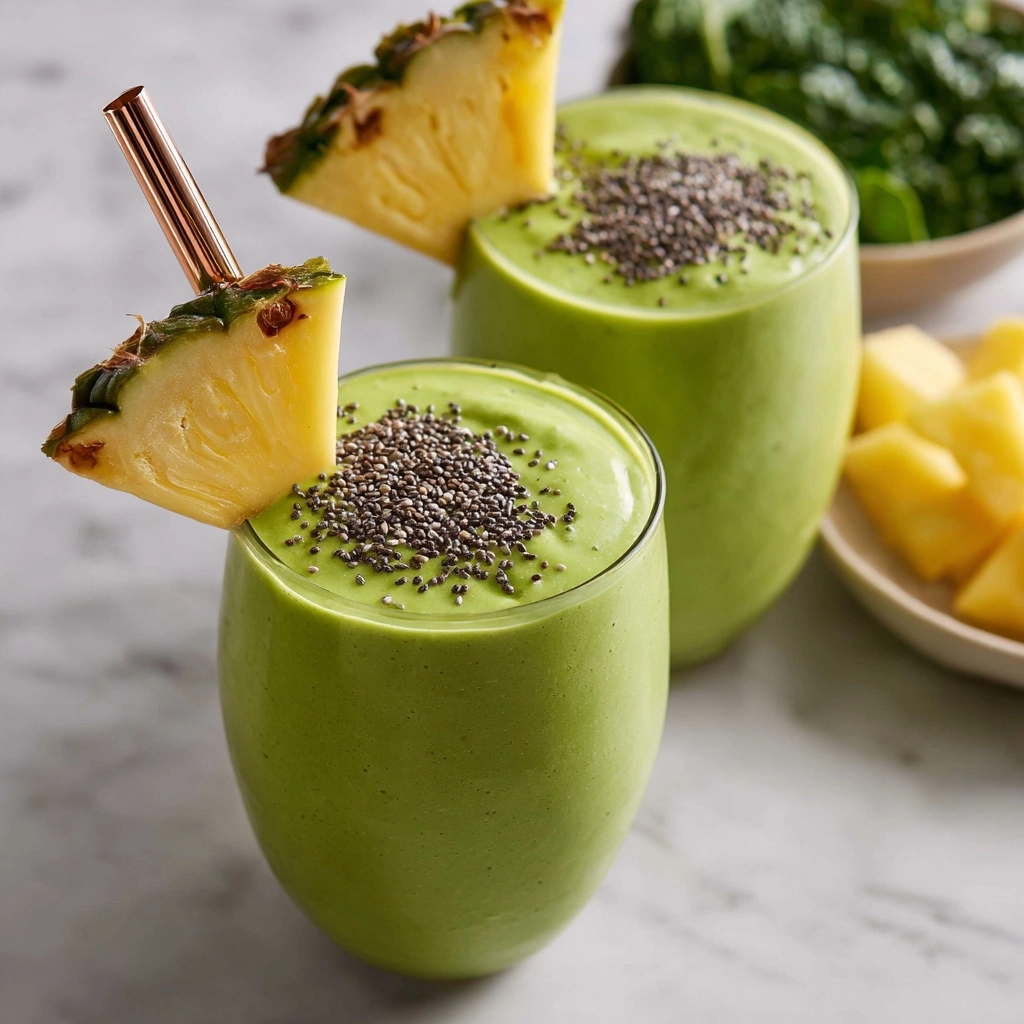 Tropical Green Detox Smoothie Recipe - Recipe Image