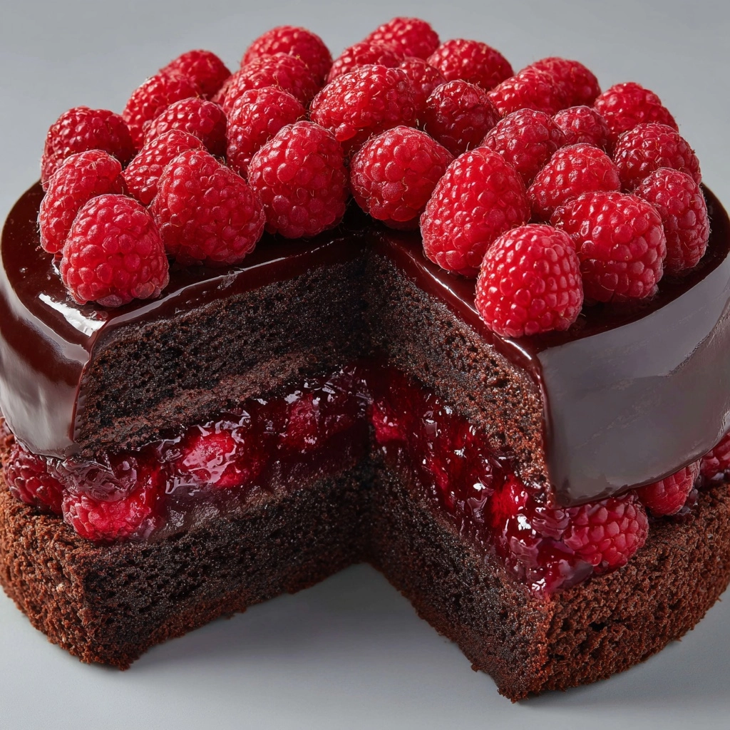Chocolate Raspberry Truffle Cake Recipe - Recipe Image