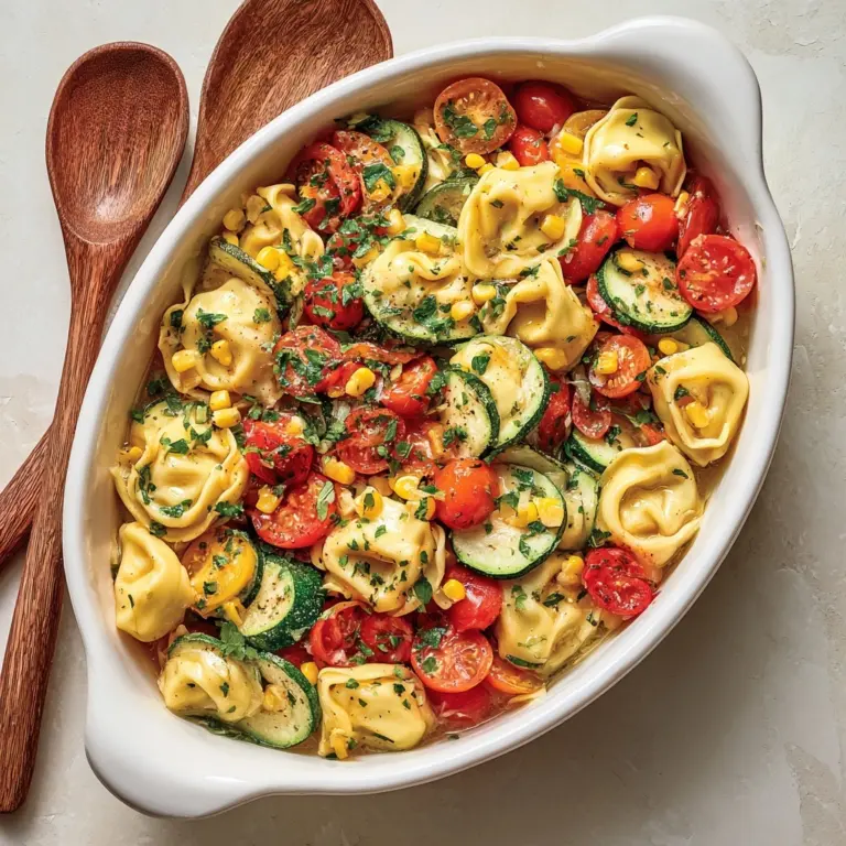 Cheese Tortellini with Summer Veggies Recipe