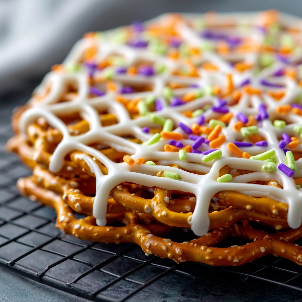 Spider Web Pretzels for a Spooky Treat Recipe - Recipe Image
