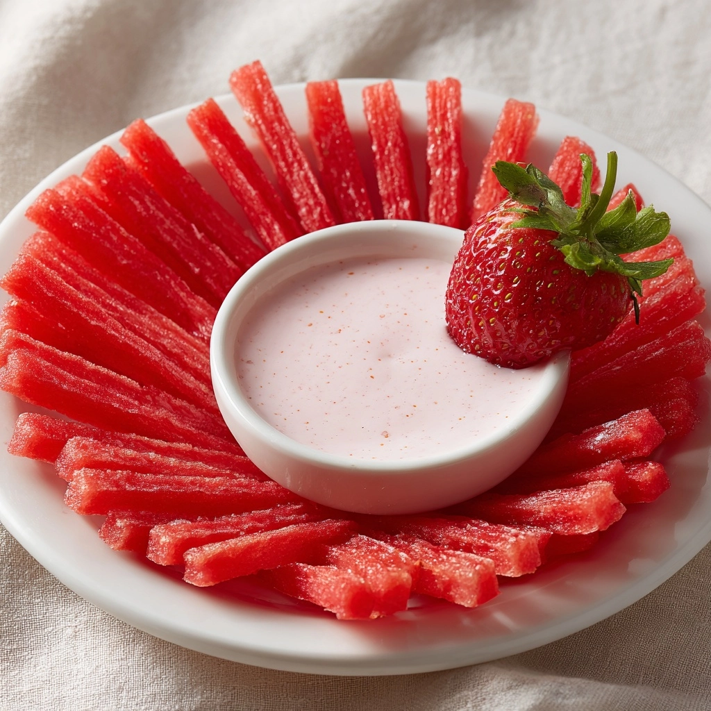 Watermelon Fries with Lime Yogurt Dip Recipe - Recipe Image