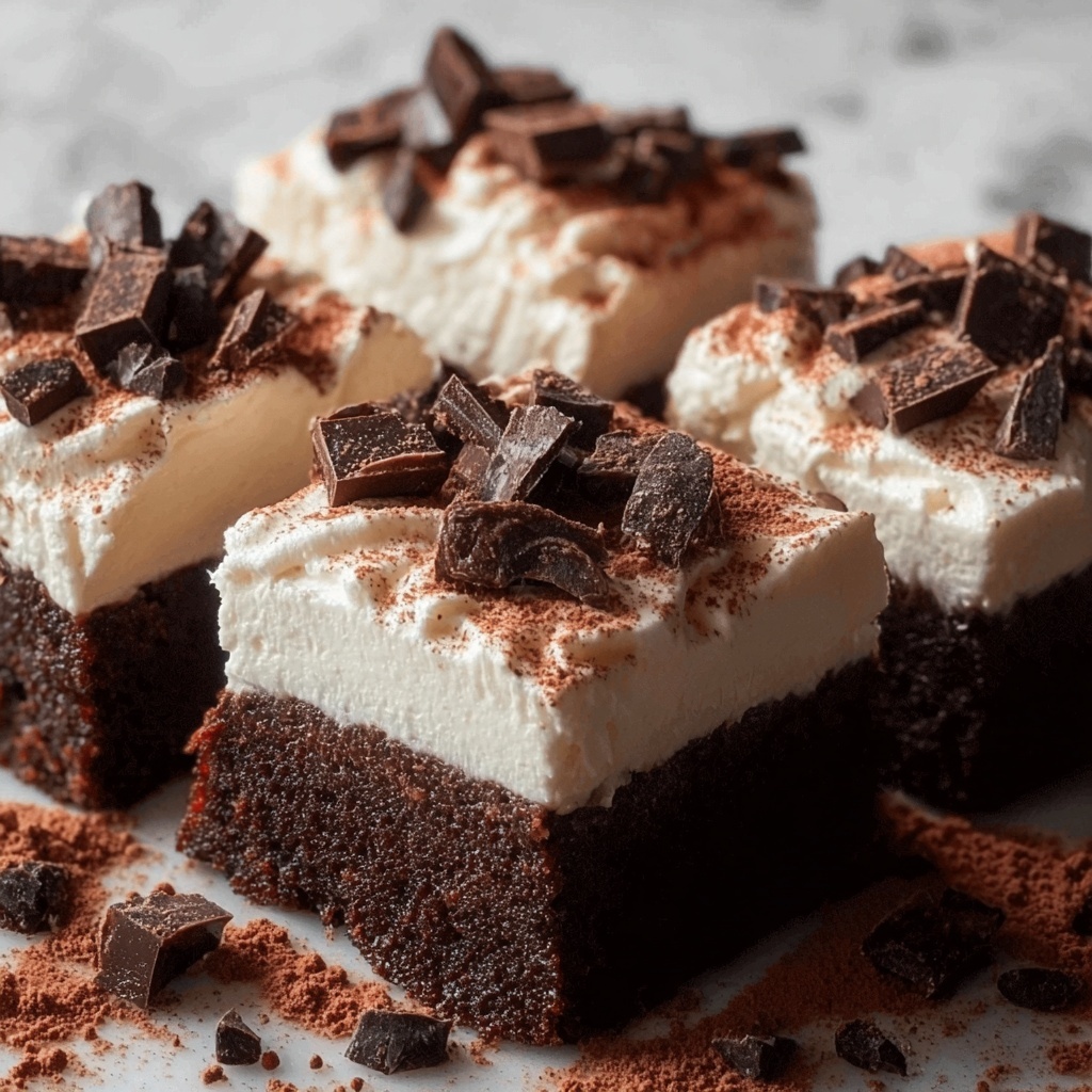 Decadent Hot Chocolate Brownies with Dreamy Marshmallow Frosting Recipe - Recipe Image