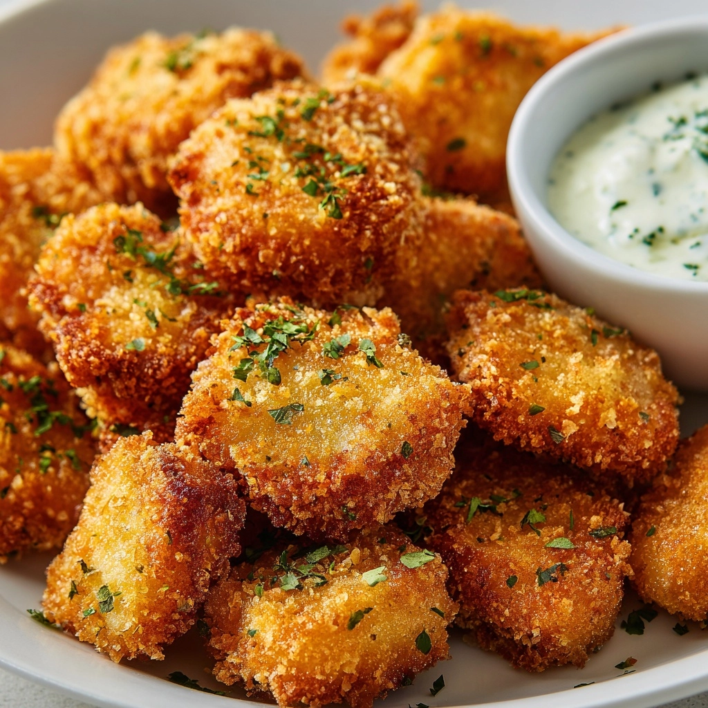 Crispy Fried Mushrooms with Cool Ranch Dip Recipe - Recipe Image