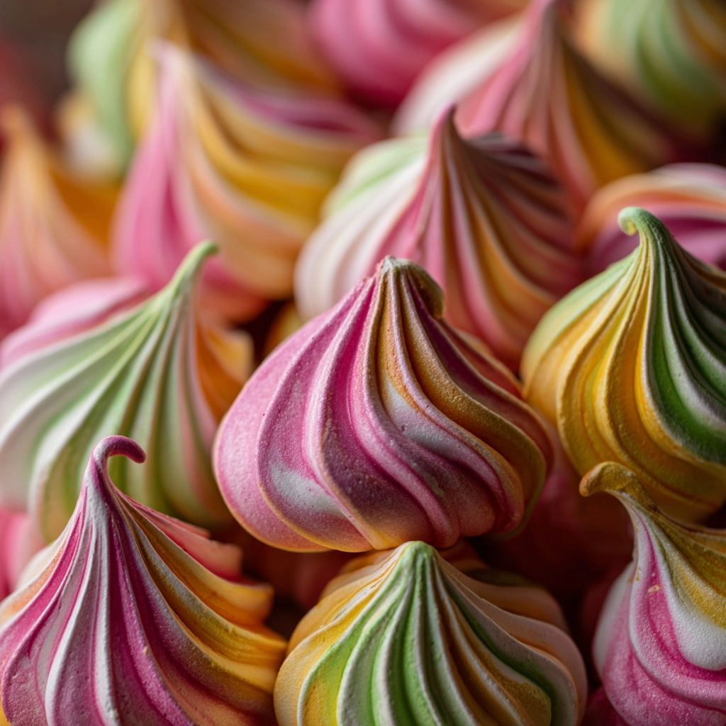 Rainbow Sherbet Meringues Recipe - Recipe Image
