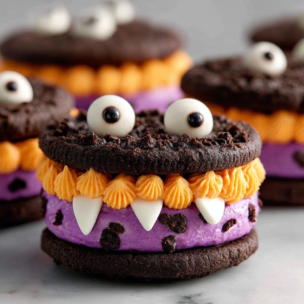 Chocolate Monster Halloween Cookies Recipe - Recipe Image