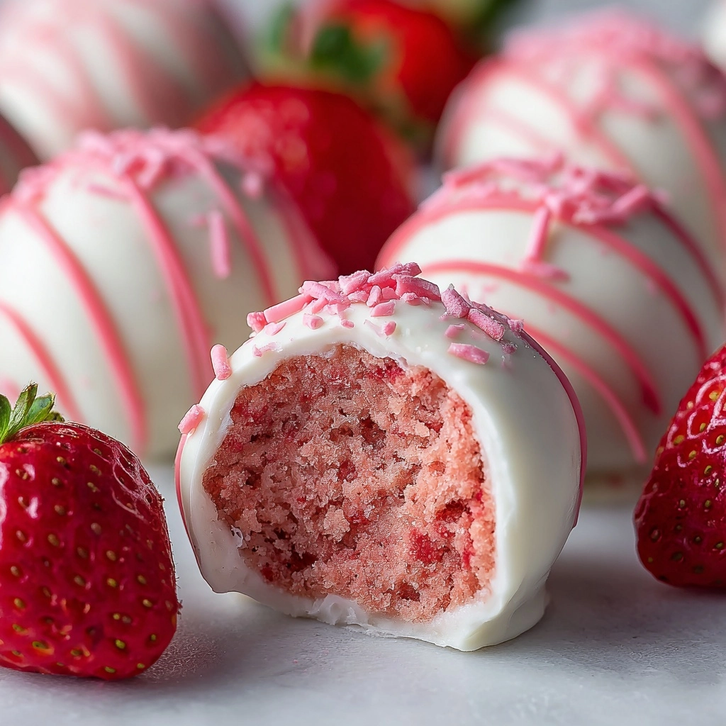 White Chocolate Strawberry Truffles Recipe - Recipe Image