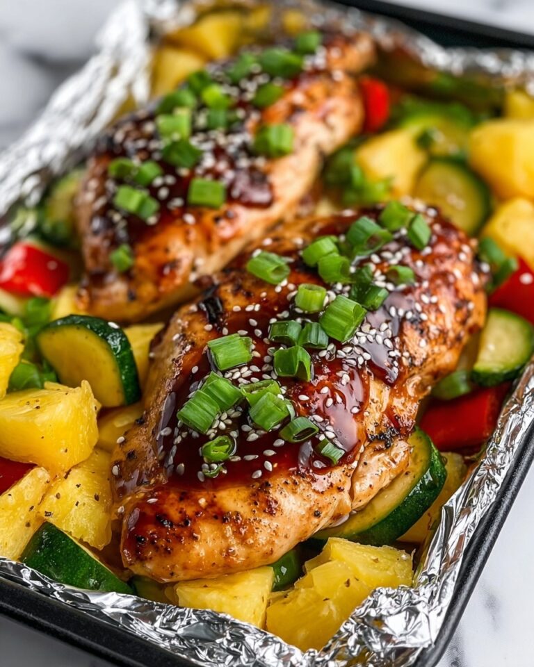 Teriyaki Chicken and Pineapple Foil Packets Recipe
