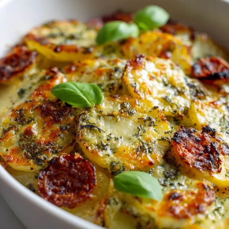 Pesto Potato Pizza with Sausage Recipe