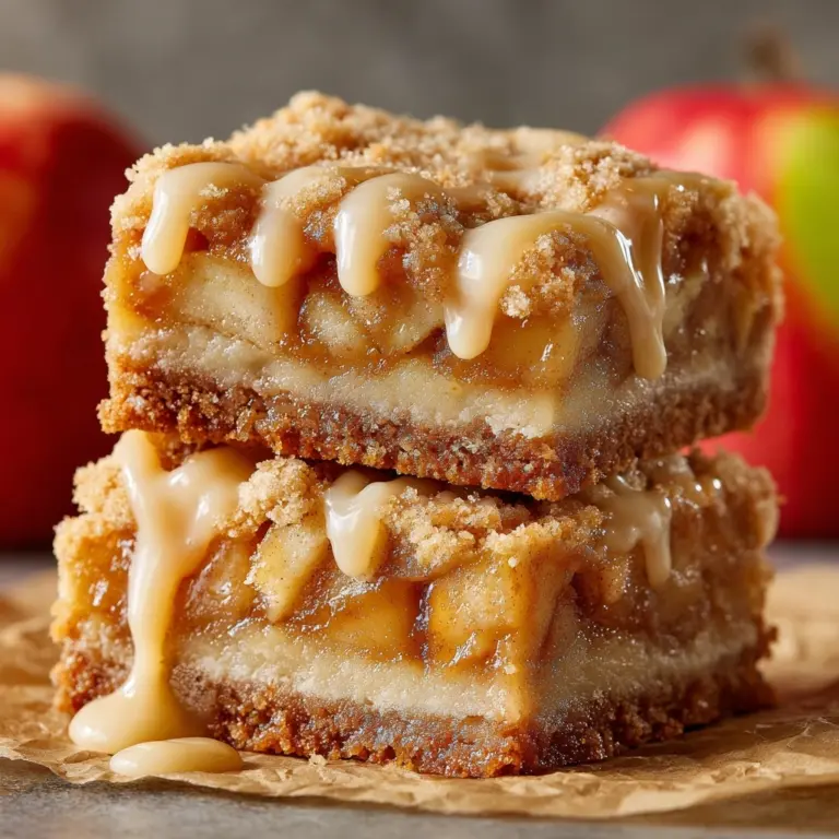 Maple Glazed Apple Blondies Recipe