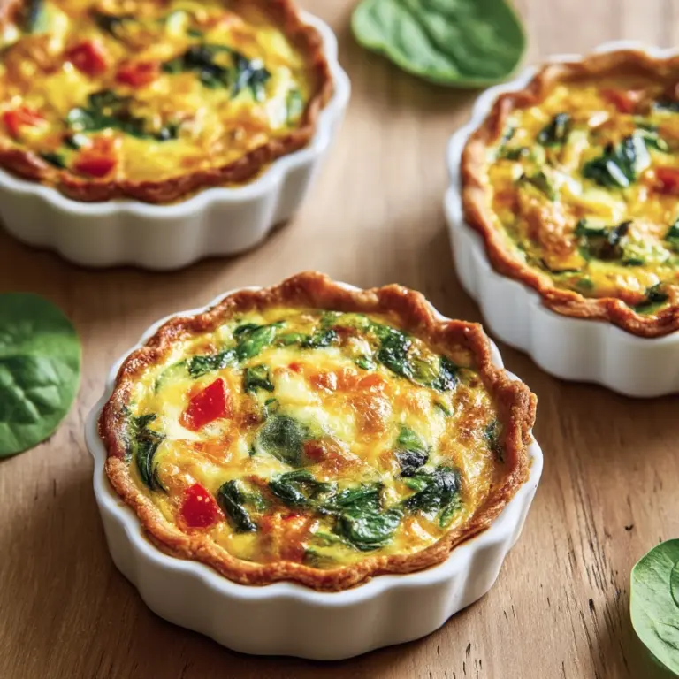 Mini Veggie Quiches: Easy Recipe for a Tasty Snack! Recipe