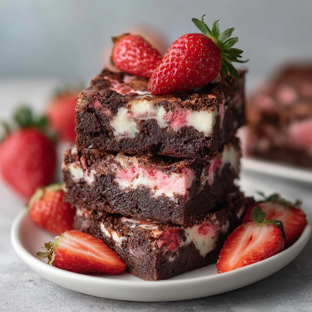 Strawberry Brownies Recipe - Recipe Image