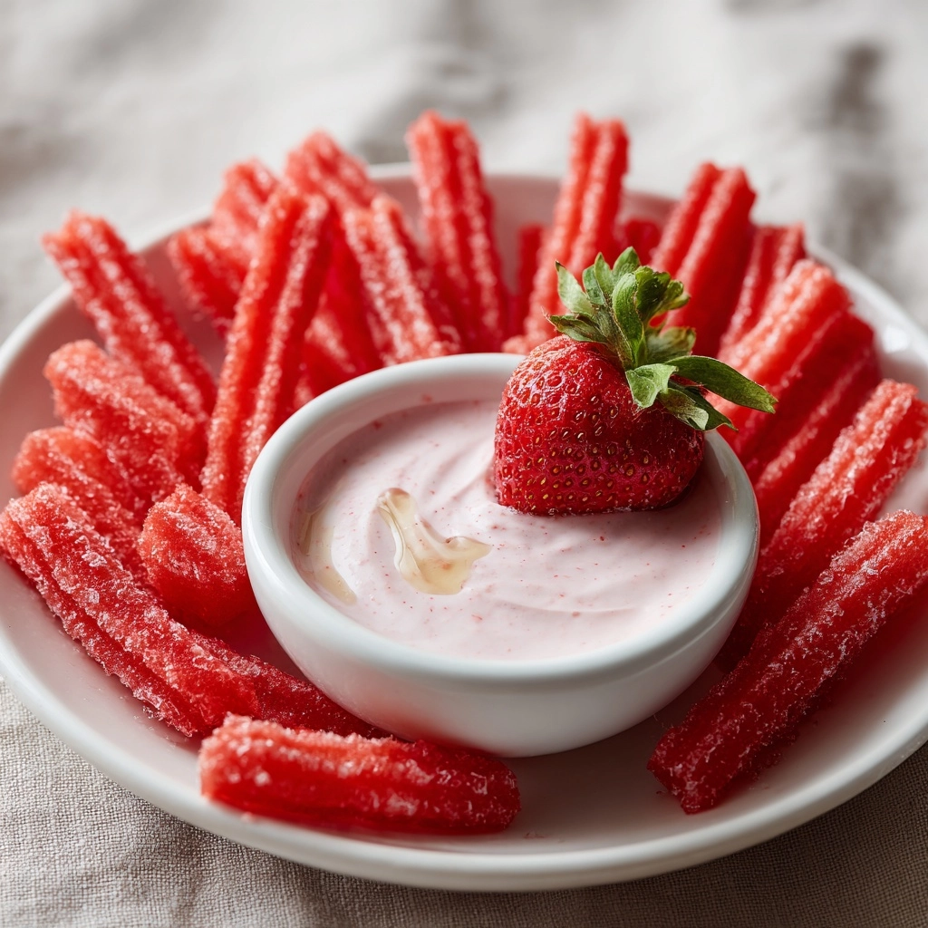 Watermelon Fries with Lime Yogurt Dip Recipe - Recipe Image