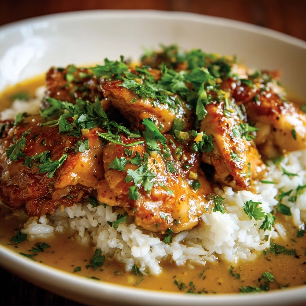 Smothered Chicken and Rice Recipe - Recipe Image