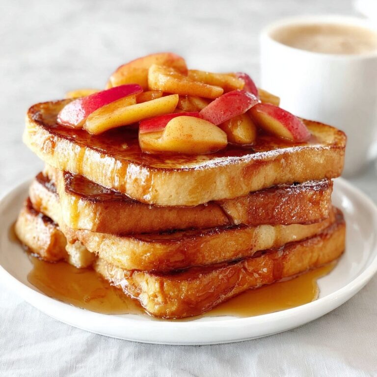Fast French Toast with Cinnamon Apples Recipe