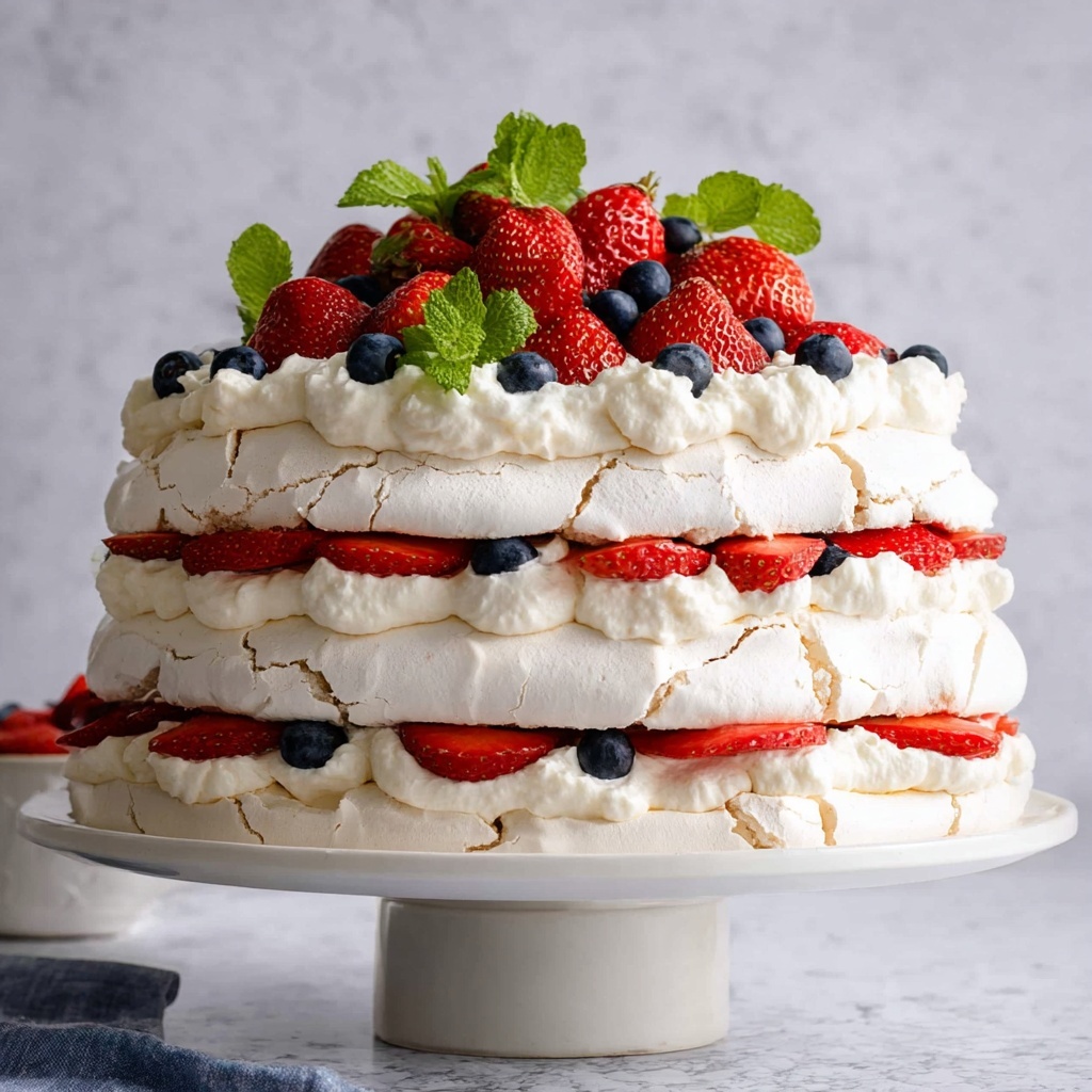 Strawberry Meringue Cake Recipe - Recipe Image