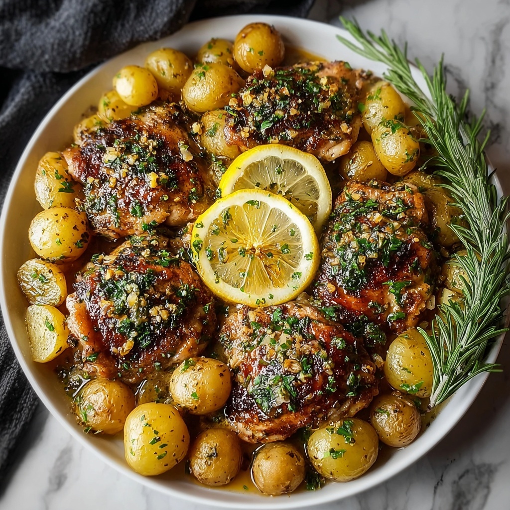 Garlic Butter Chicken and Potatoes Skillet Recipe - Recipe Image