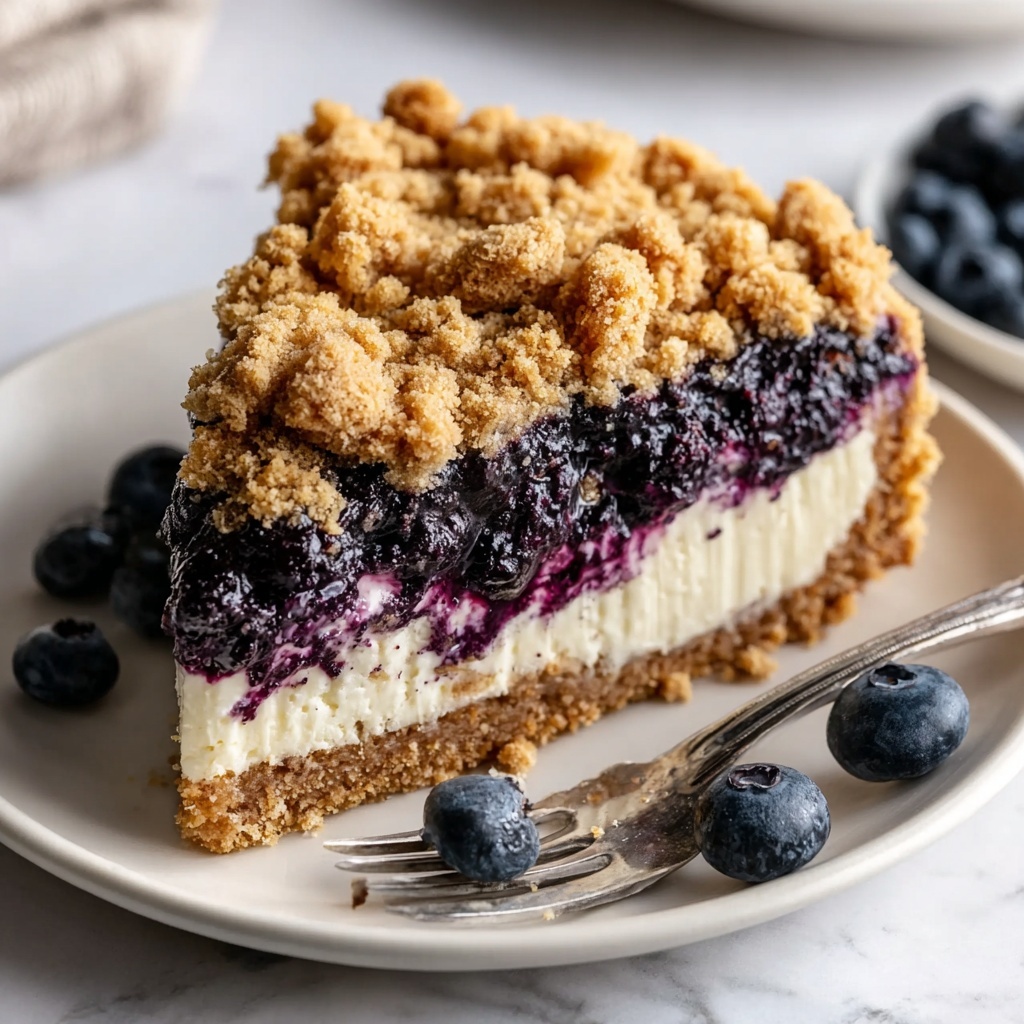Blueberry Crumble Cheesecake Recipe - Recipe Image