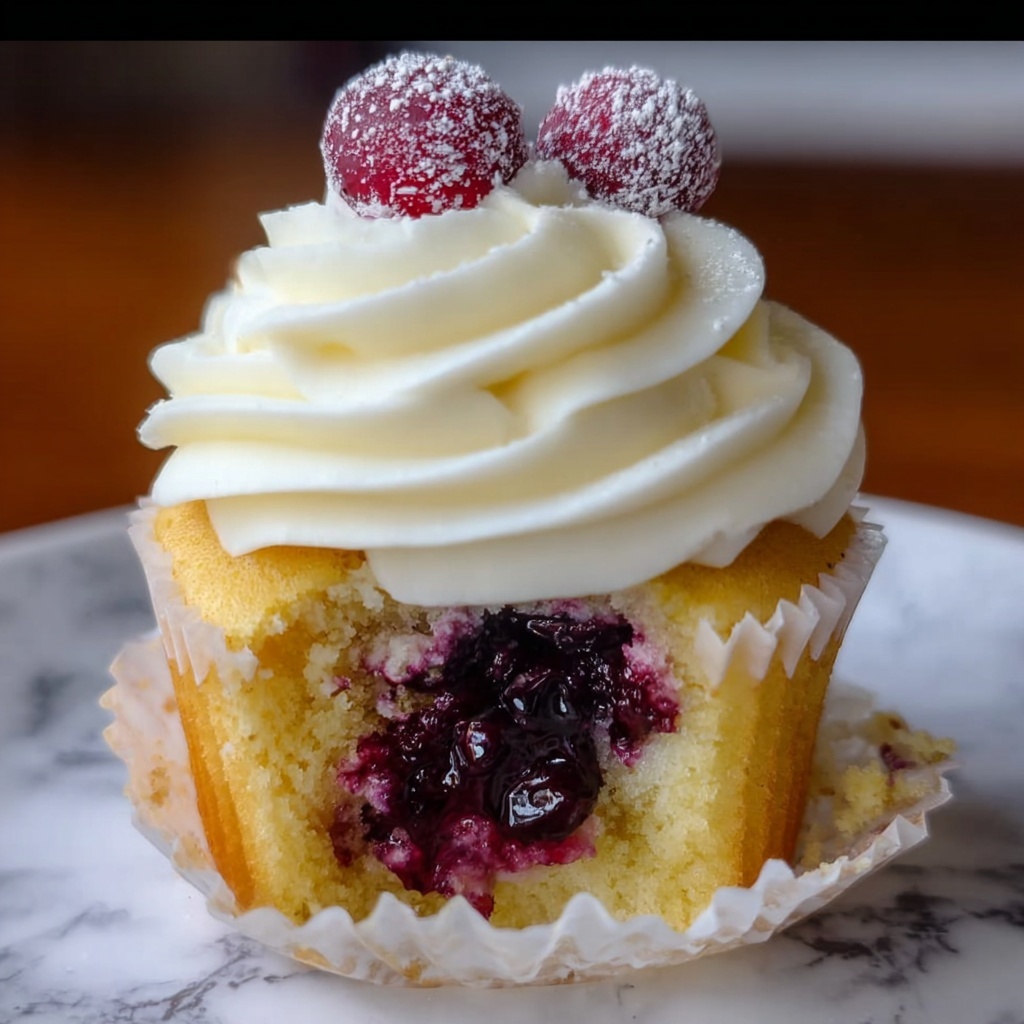 Cranberry Orange Cupcakes with Orange Cream Cheese Frosting Recipe - Recipe Image