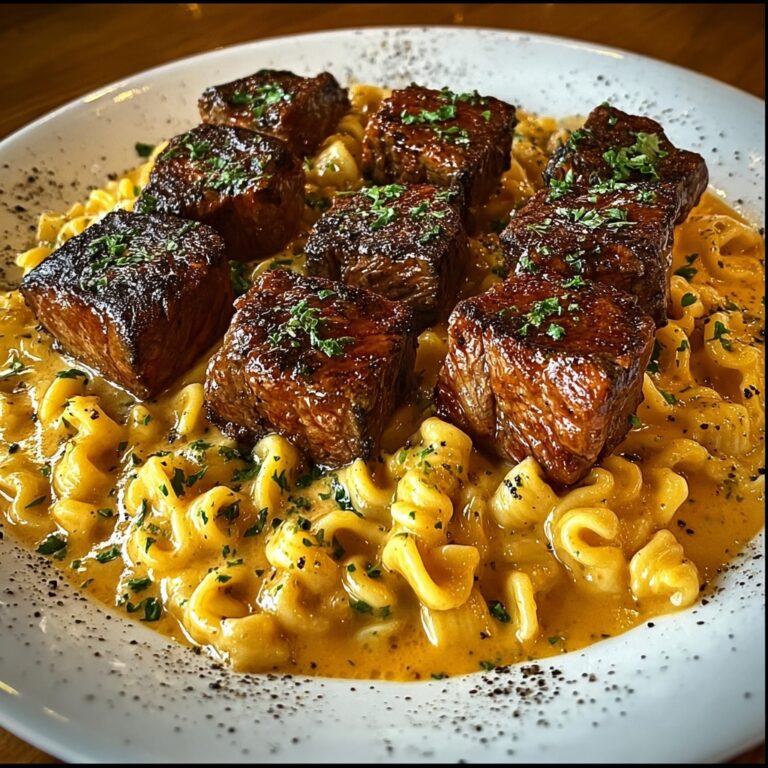 Indulgent Garlic Butter Steak Bites with Spicy Cajun Pasta Recipe