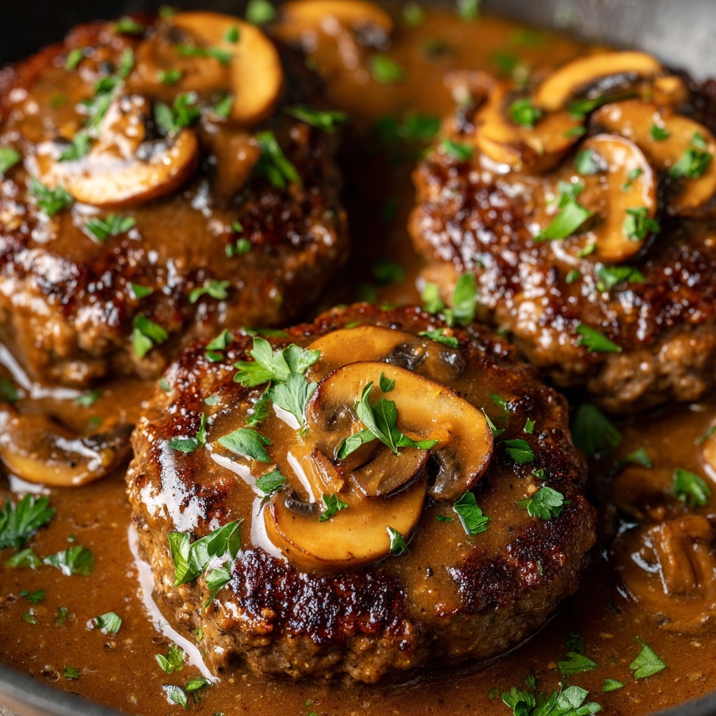Easy Homemade Salisbury Steak Recipe - Recipe Image