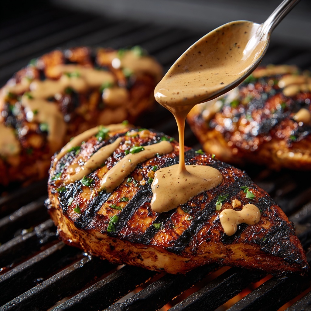 Cajun Grilled Chicken with Alabama White Sauce Recipe - Recipe Image