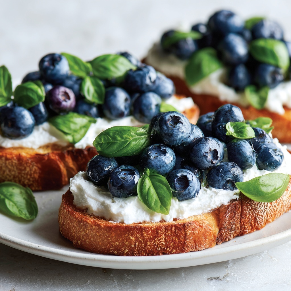 Blueberry Basil Bruschetta Recipe - Recipe Image