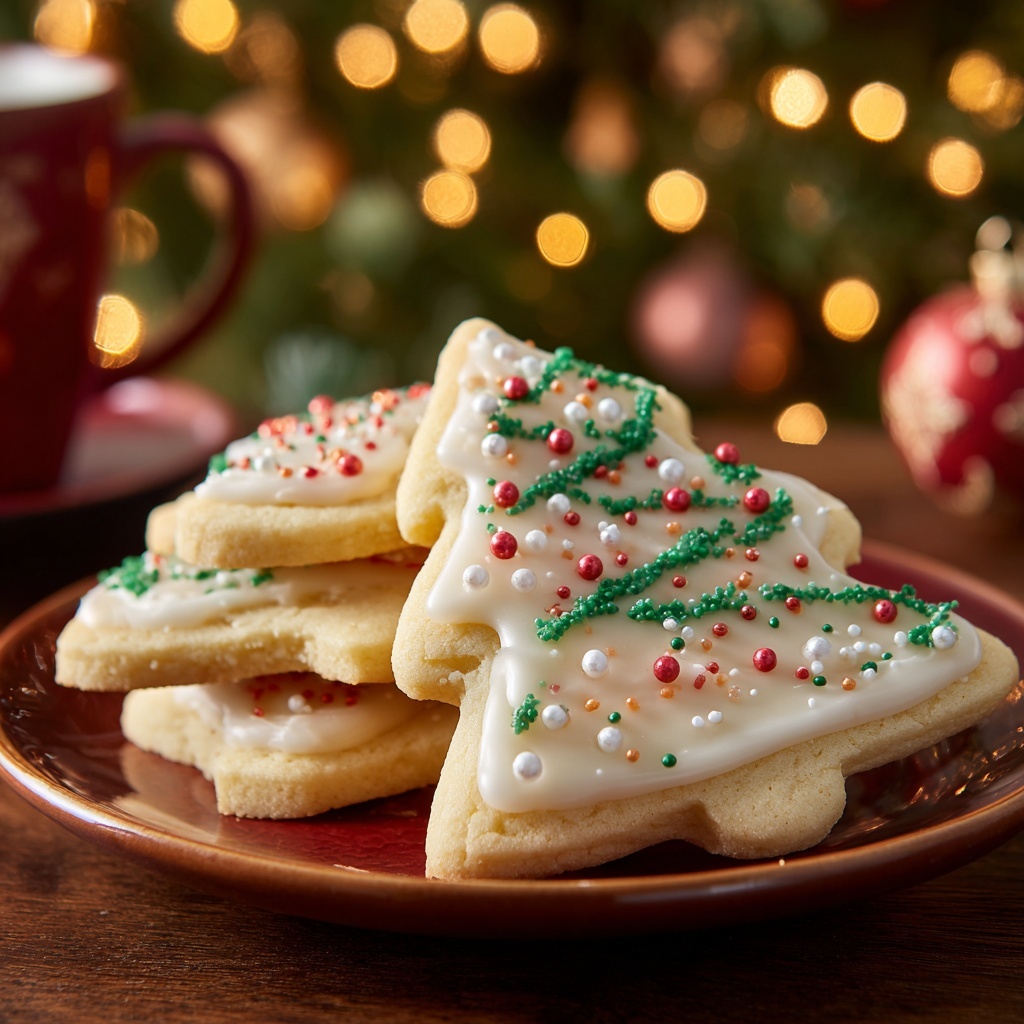 Soft Christmas Cookies with Iced Holiday Sprinkles Recipe - Recipe Image