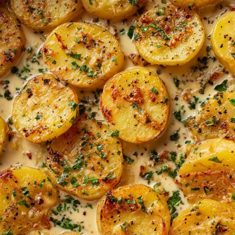 Creamy Garlic Sauce Potatoes Recipe