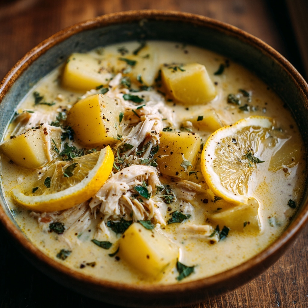 Avgolemono (Greek Egg and Lemon Soup) Recipe - Recipe Image