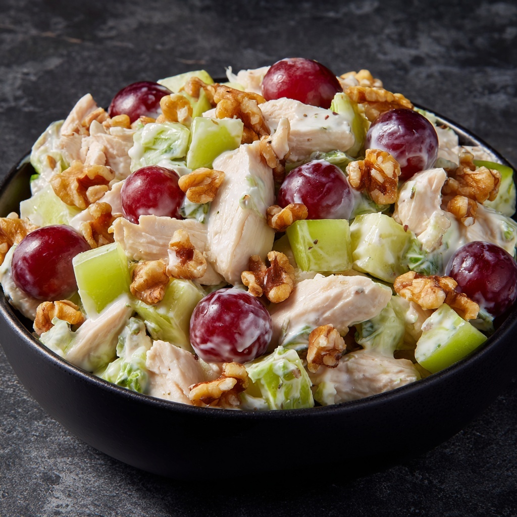 Waldorf Chicken Salad with Grapes and Walnuts Recipe - Recipe Image