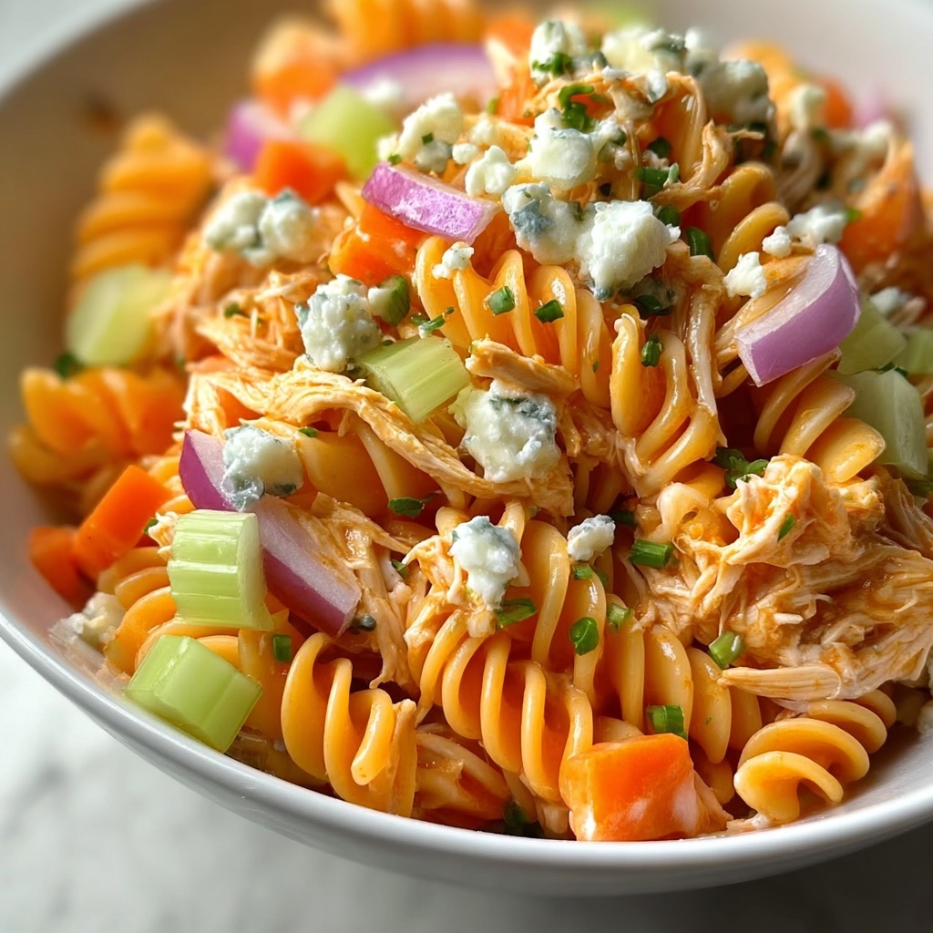 Buffalo Chicken Pasta Salad Recipe - Recipe Image