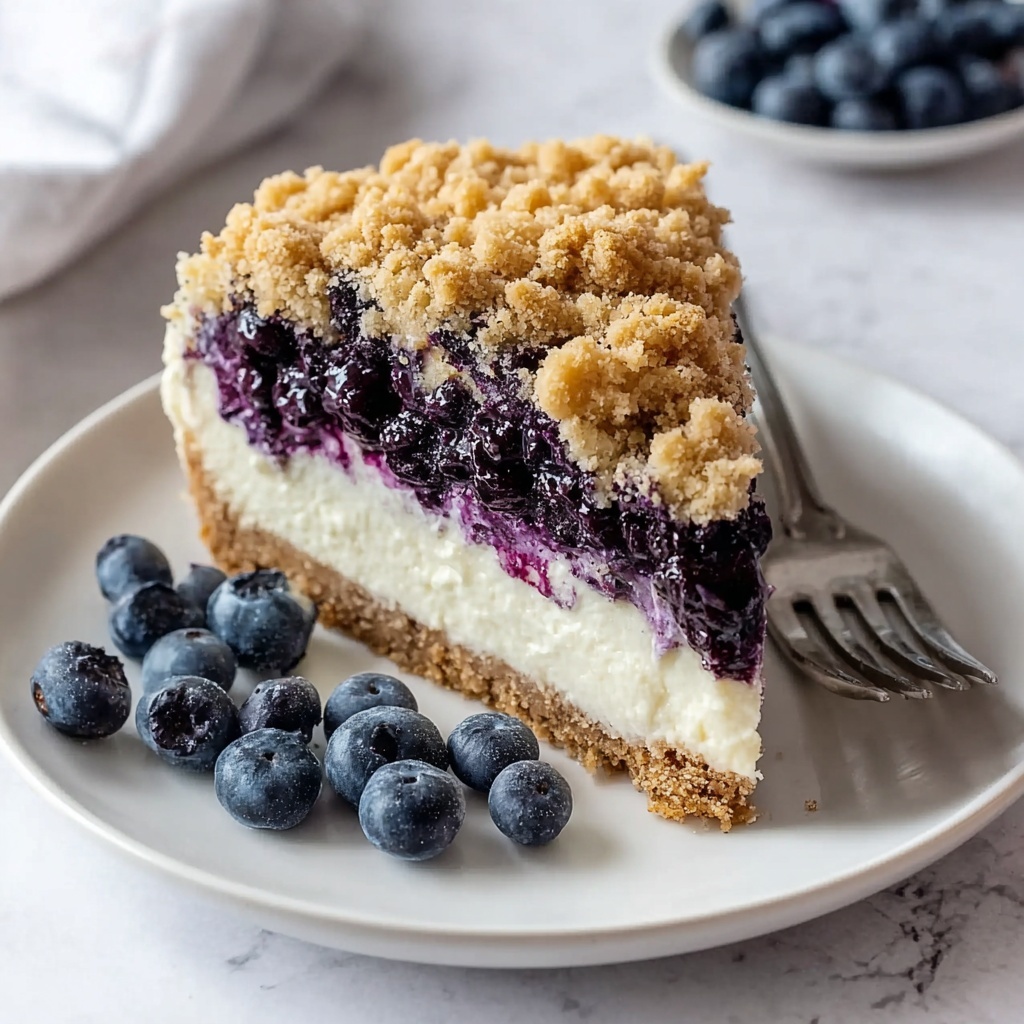 Blueberry Crumble Cheesecake Recipe - Recipe Image