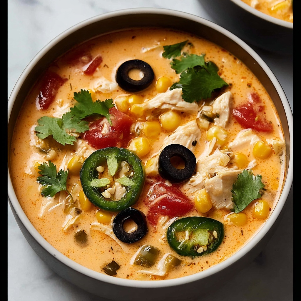 Creamy Chicken Enchilada Soup Recipe - Recipe Image