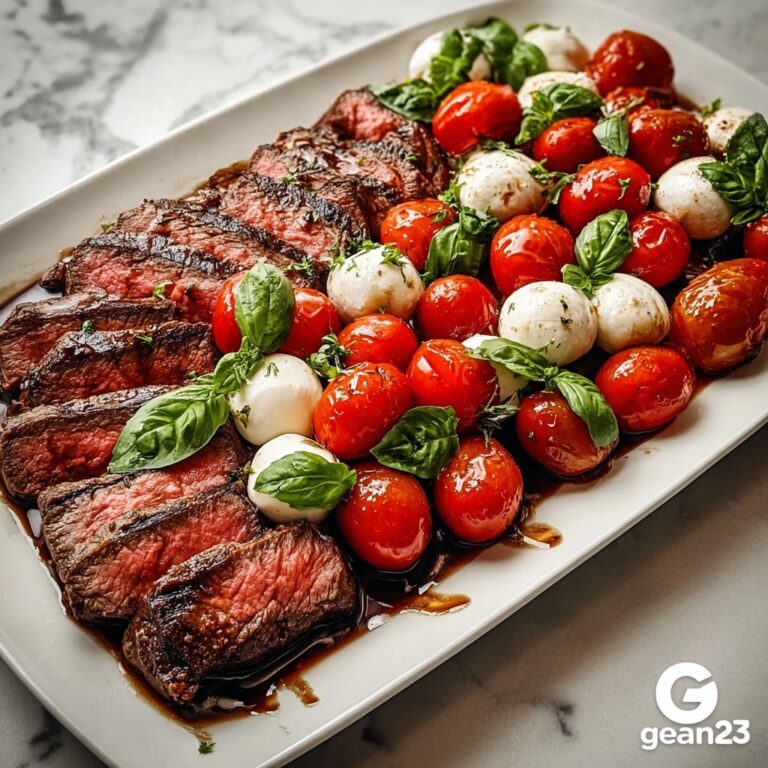 Juicy Grilled Balsamic Steak Caprese with Mozzarella Magic Recipe