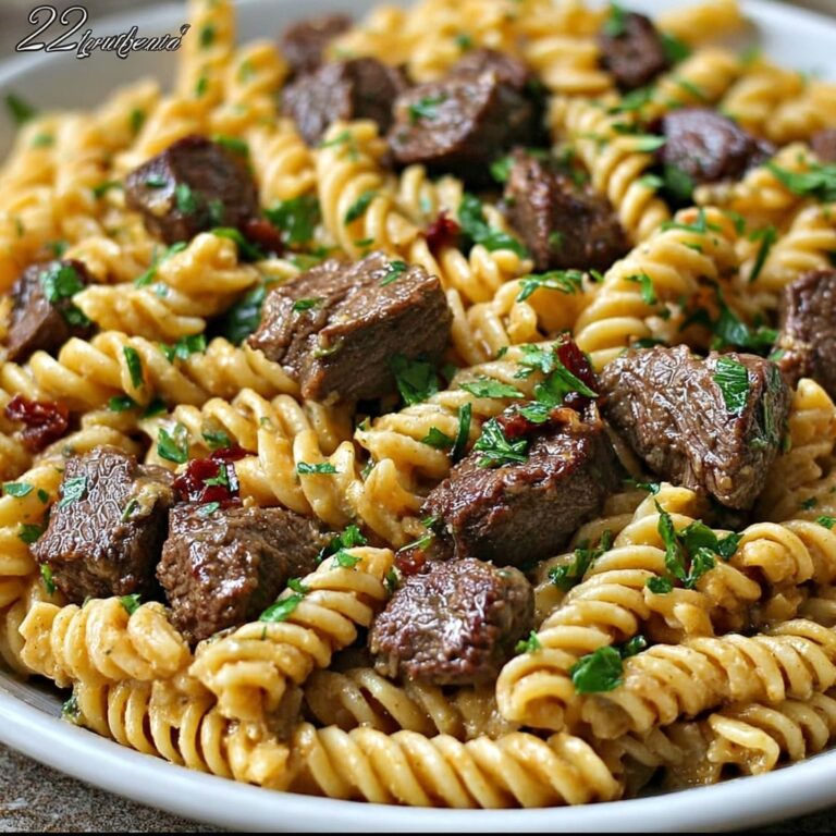 One-Pot Creamy Spicy Garlic Butter Steak & Pasta Recipe