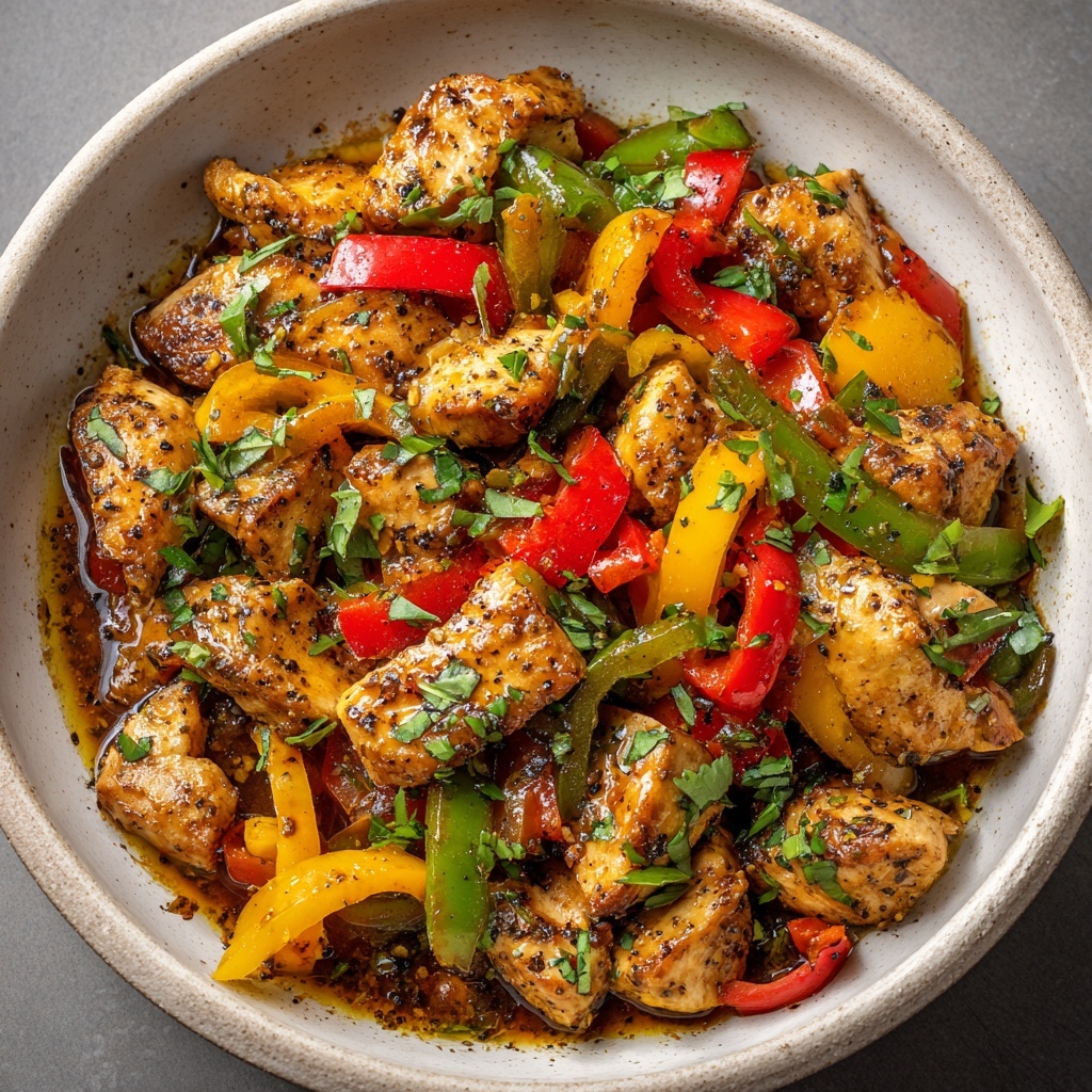 Spicy Jalapeño Chicken with Bell Peppers Recipe - Recipe Image