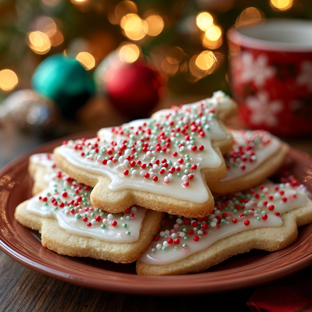 Soft Christmas Cookies with Iced Holiday Sprinkles Recipe - Recipe Image