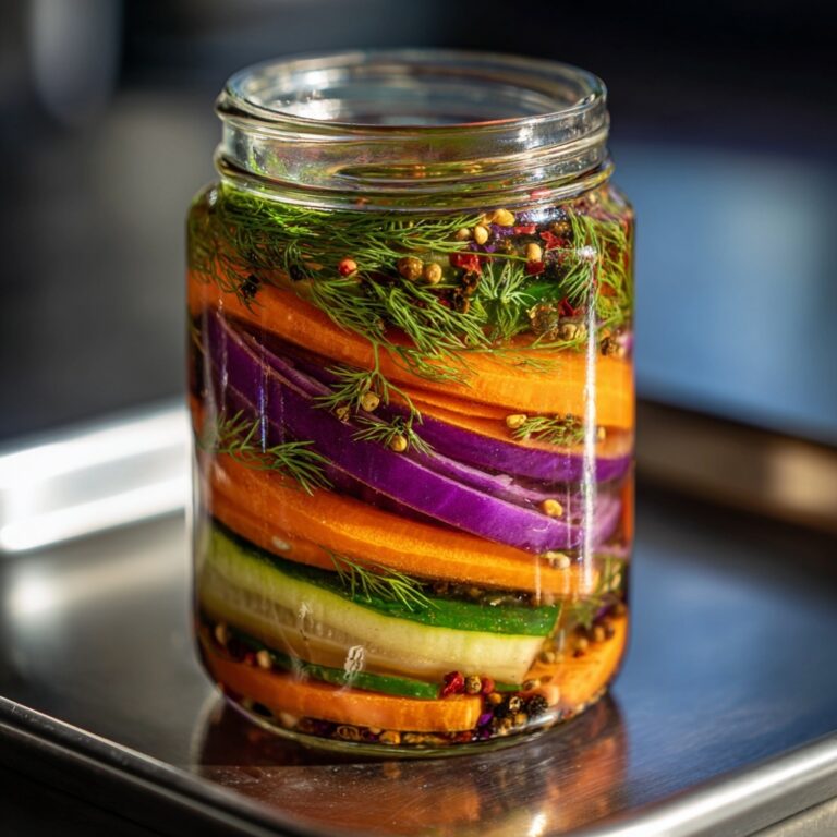 Crunchy Tangy Refrigerator Pickled Vegetables Recipe