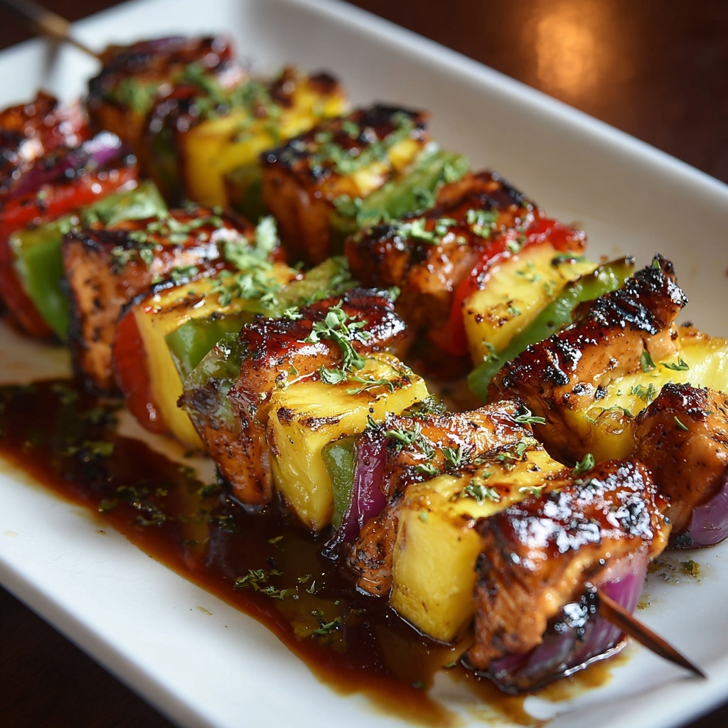 Hawaiian Chicken Kebabs Recipe - Recipe Image