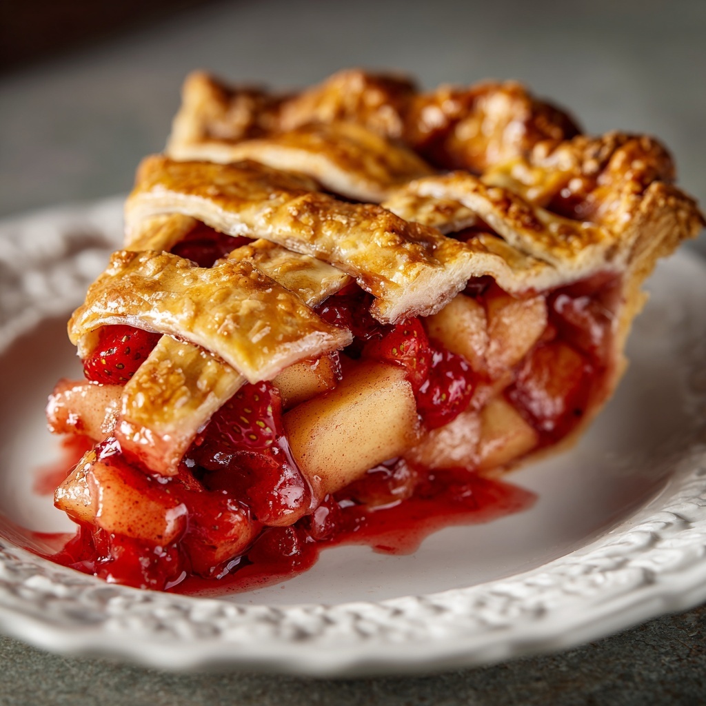 Strawberry Rhubarb Pie Recipe - Recipe Image