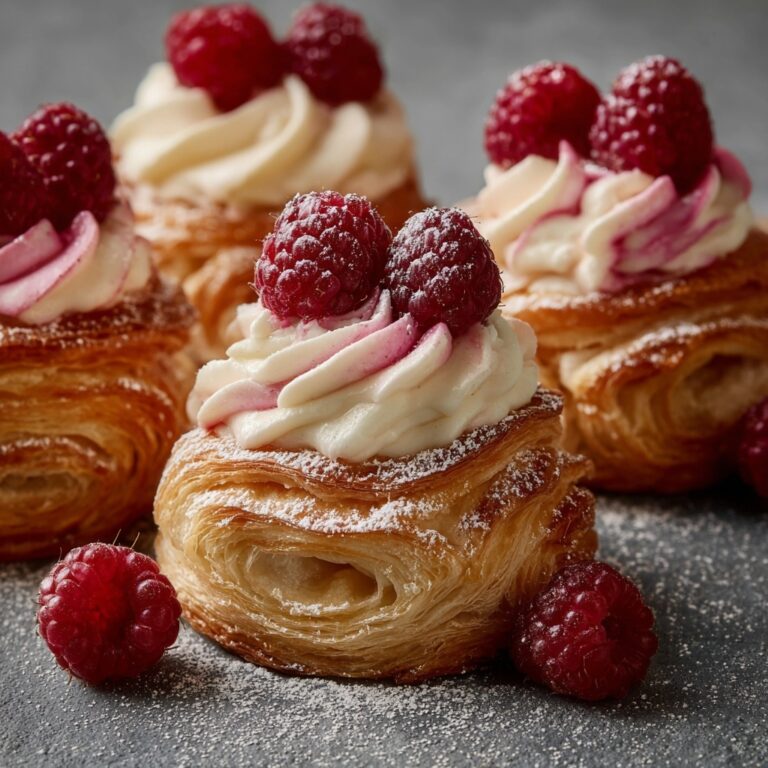 Cruffins with Puff Pastry and Raspberry Cream Filling Recipe