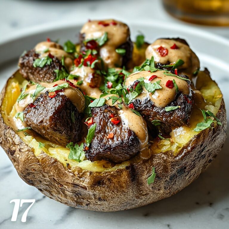 Loaded Baked Potato with Steak Bites Recipe